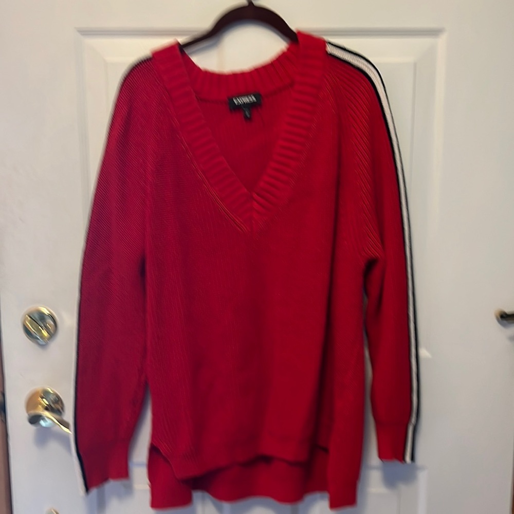Express Red Shaker Sweater.